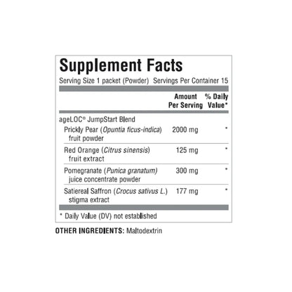 ageLOC TRME Jumpstart Supplement Facts